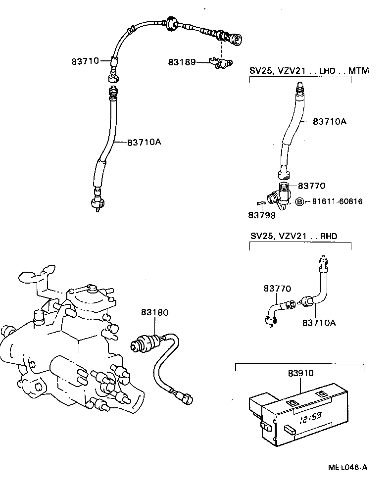 Exploded illustration MEL046A