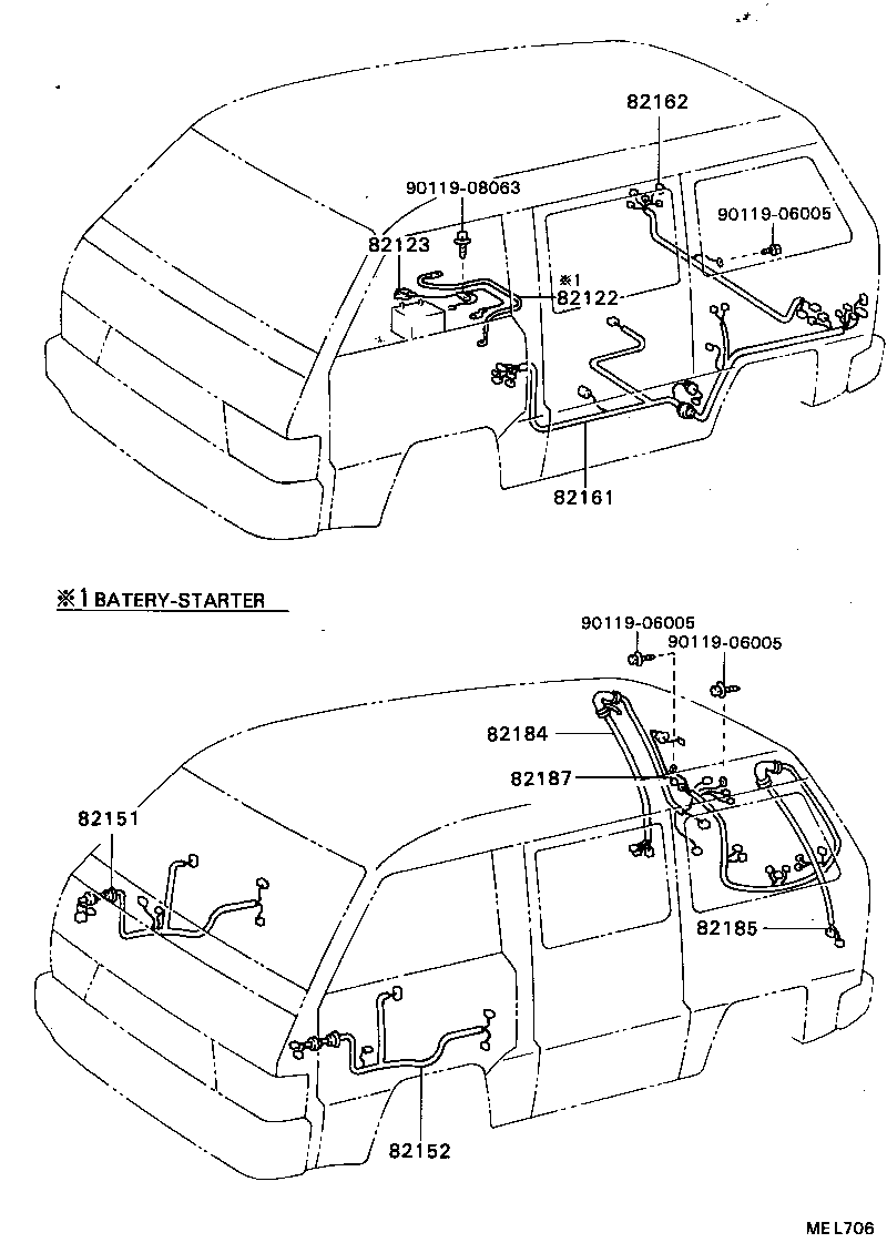 Exploded illustration MEL706