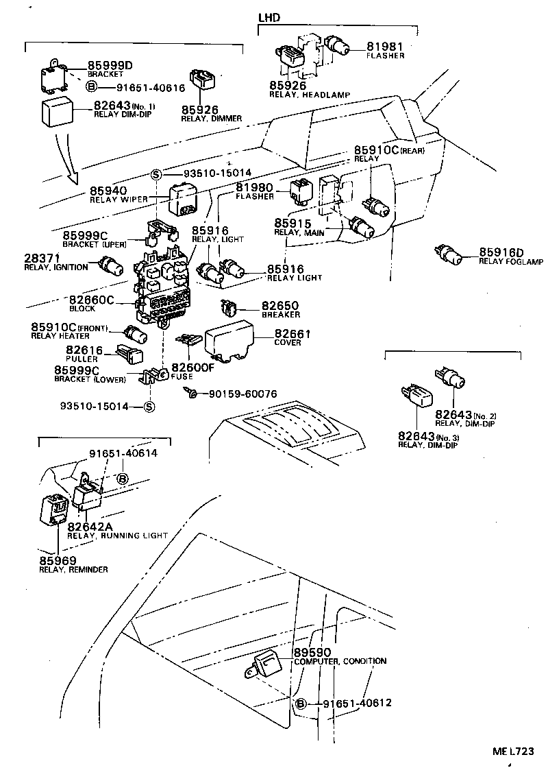 Exploded illustration MEL723