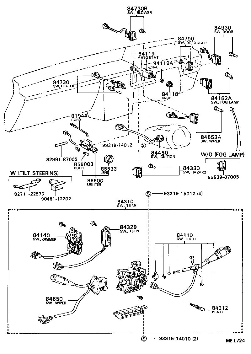 Exploded illustration MEL724