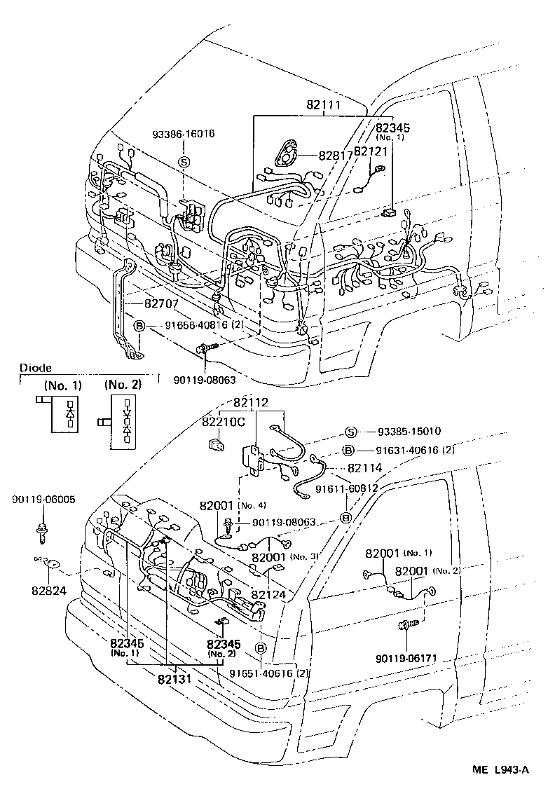 Exploded illustration MEL943A