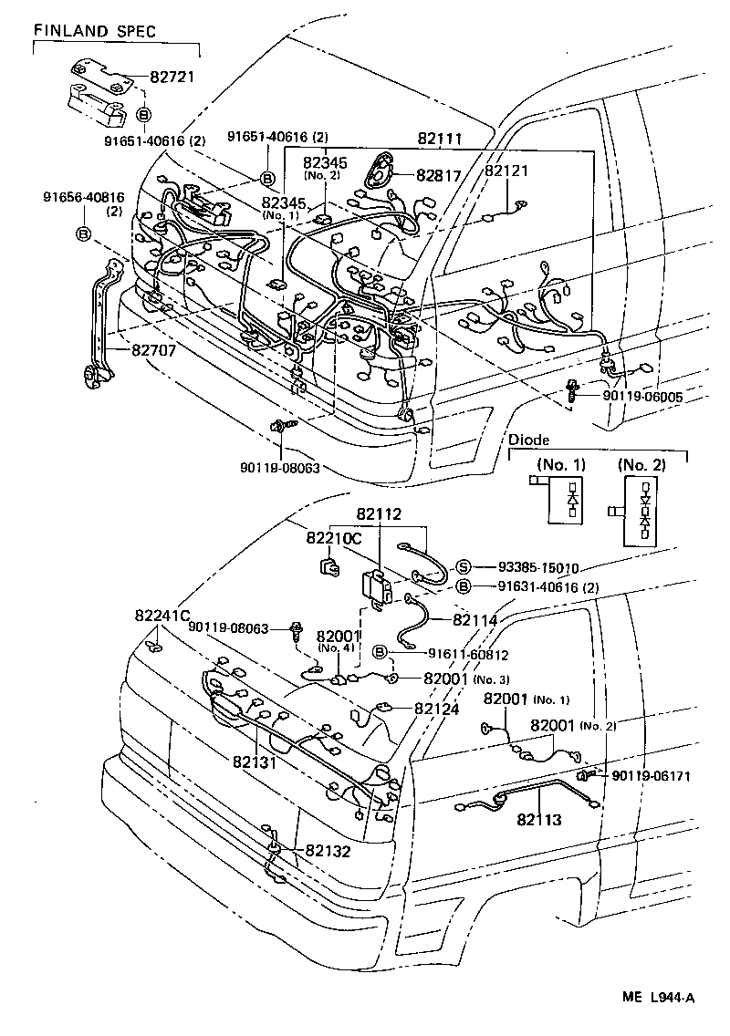 Exploded illustration MEL944A