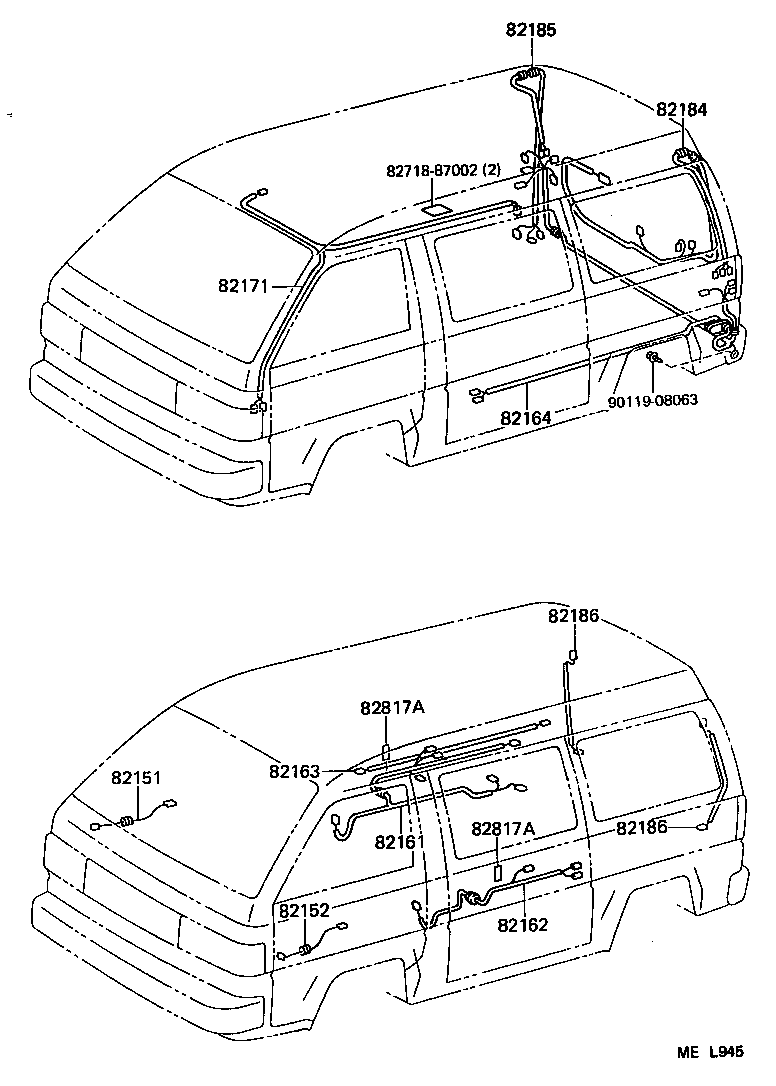 Exploded illustration MEL945