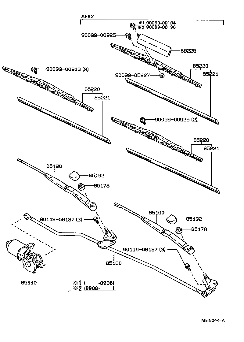 Exploded illustration MEN244A