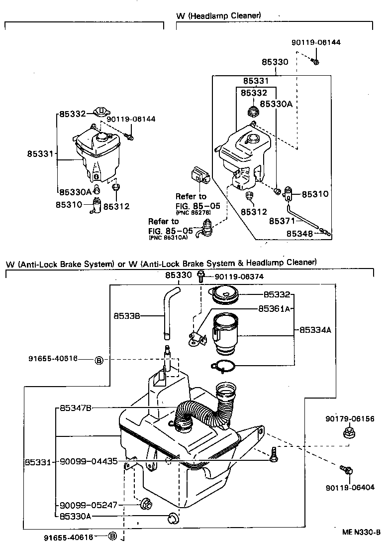 Exploded illustration MEN330B