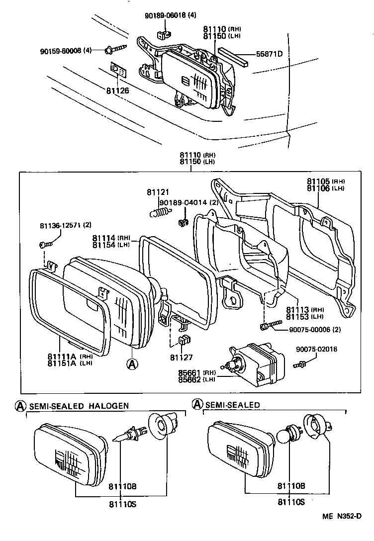Exploded illustration MEN352D