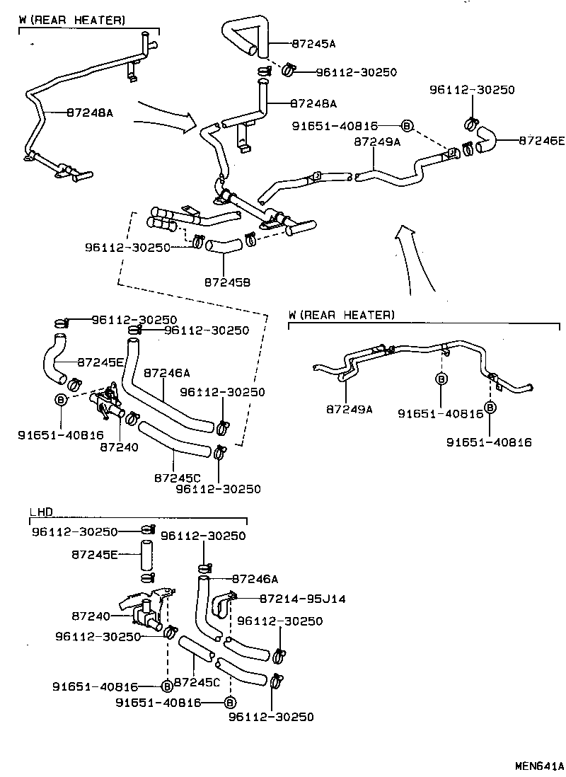Exploded illustration MEN641A