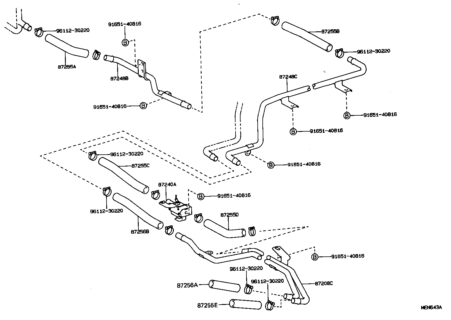 Exploded illustration MEN643A