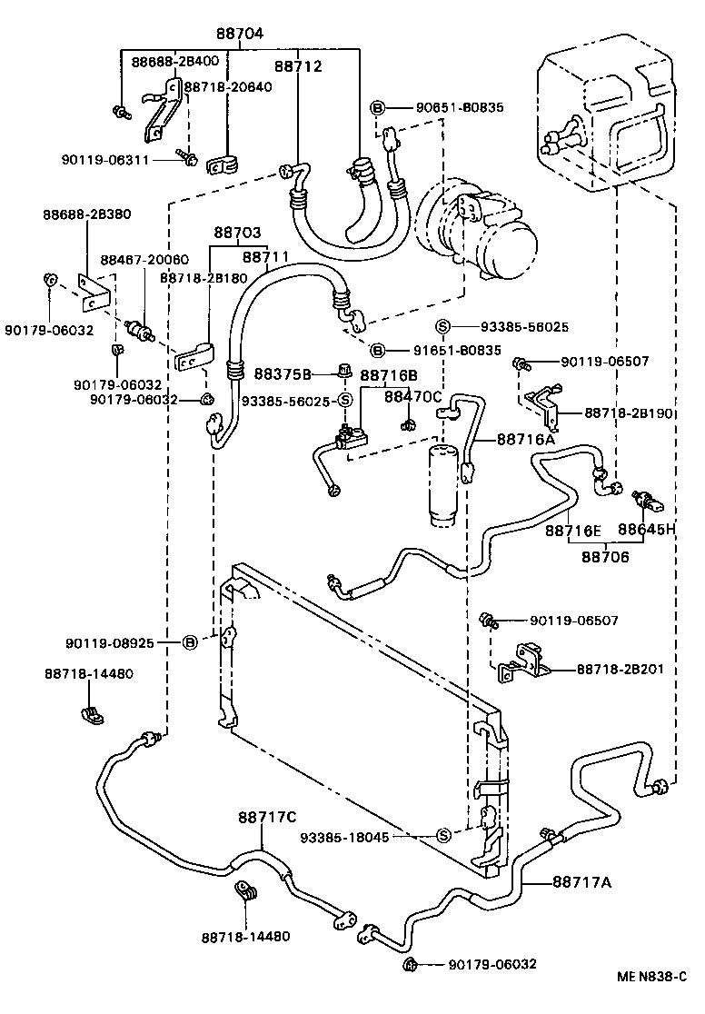 Exploded illustration MEN838C