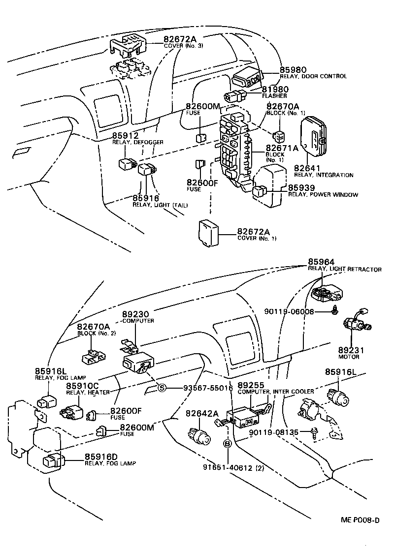 Exploded illustration MEP008D