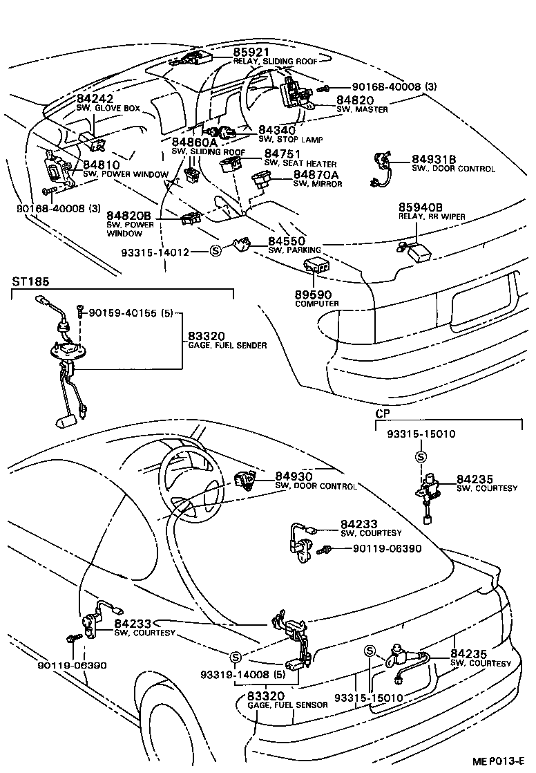 Exploded illustration MEP013E