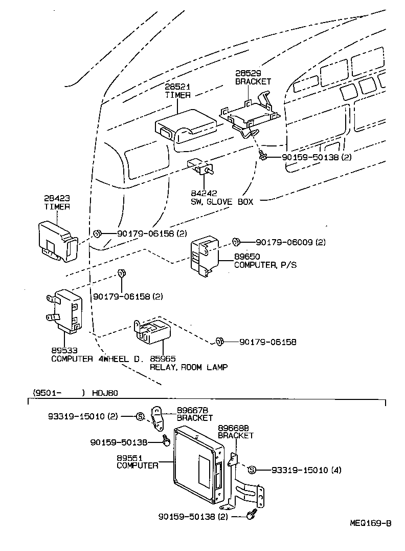 Exploded illustration MEQ169B