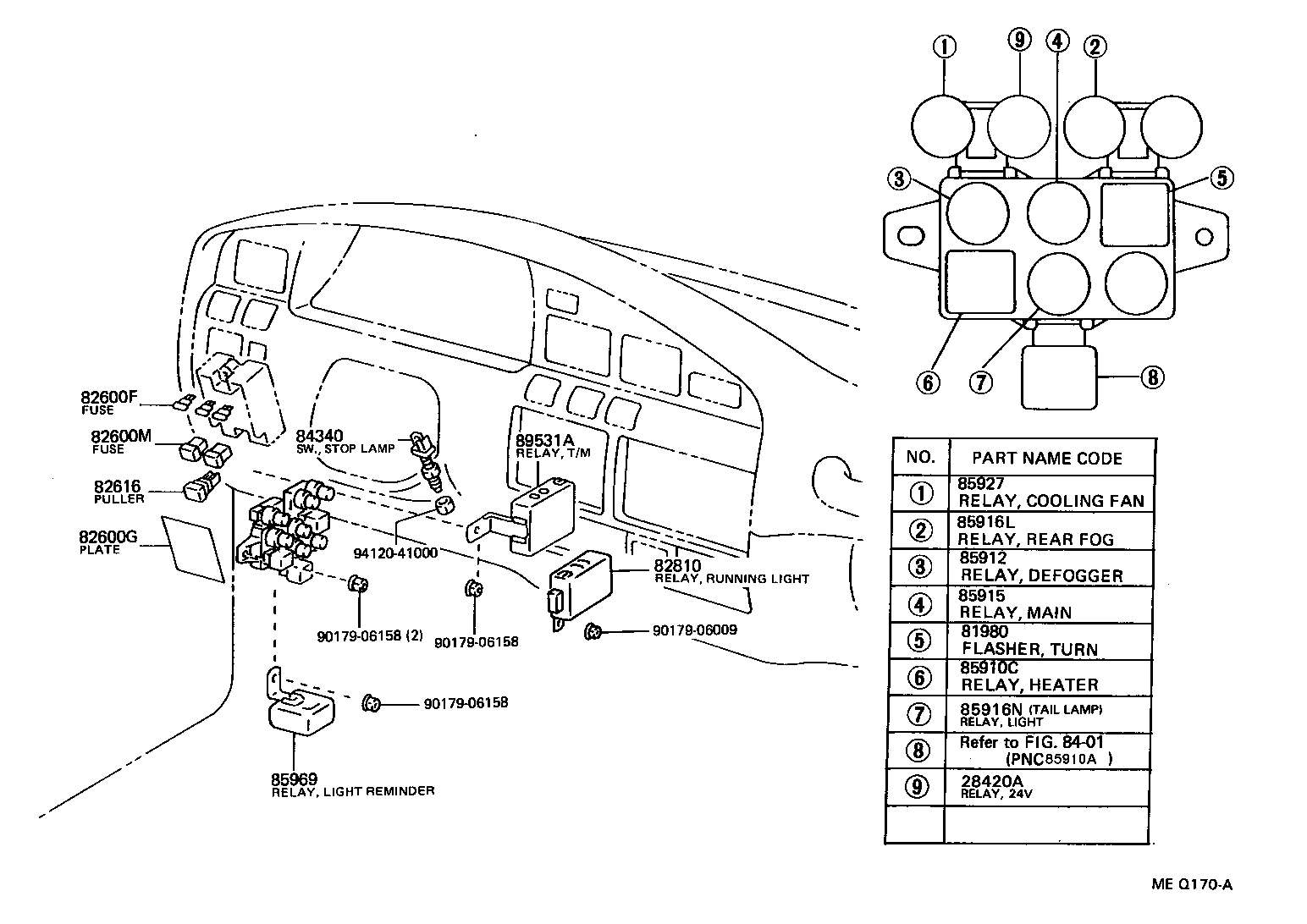 Exploded illustration MEQ170A