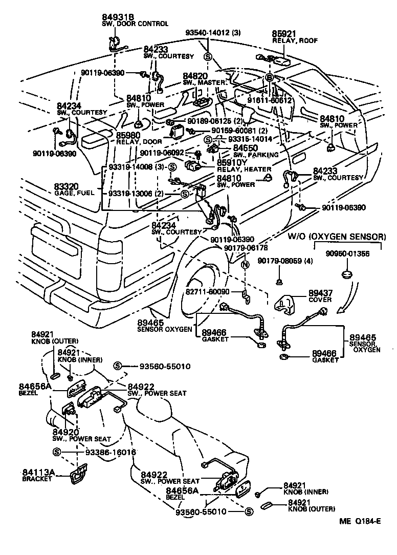Exploded illustration MEQ184E