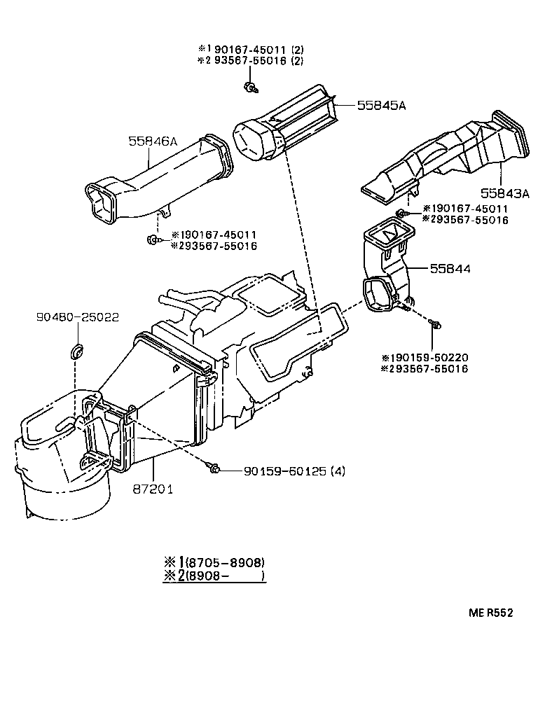Exploded illustration MER552