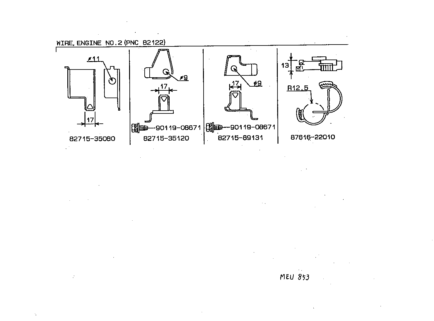 Exploded illustration MEU853