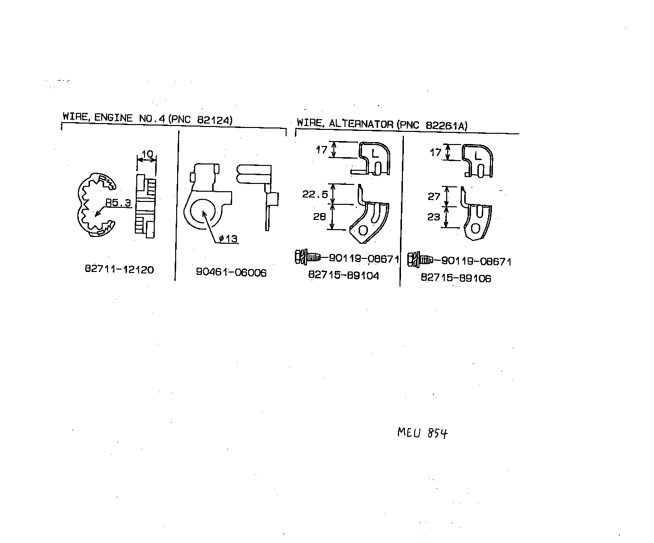 Exploded illustration MEU854