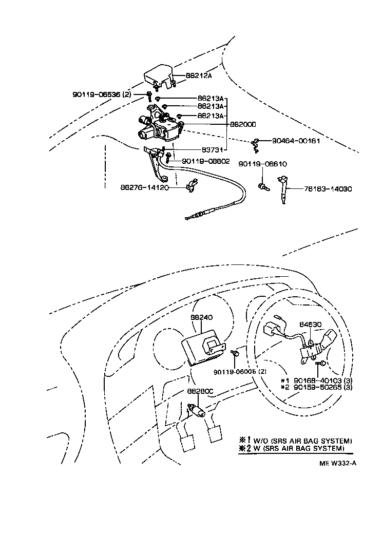 Exploded illustration MEW332A
