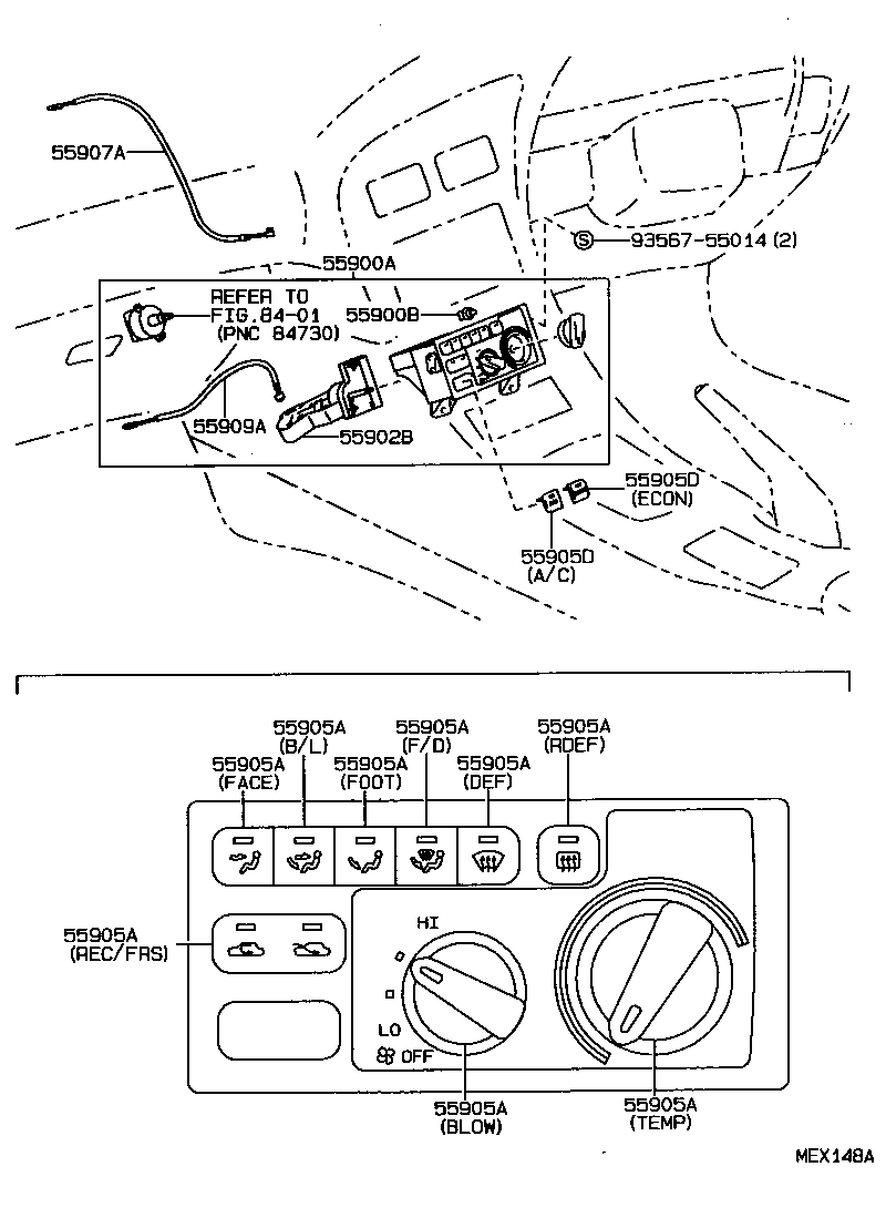 Exploded illustration MEX148A