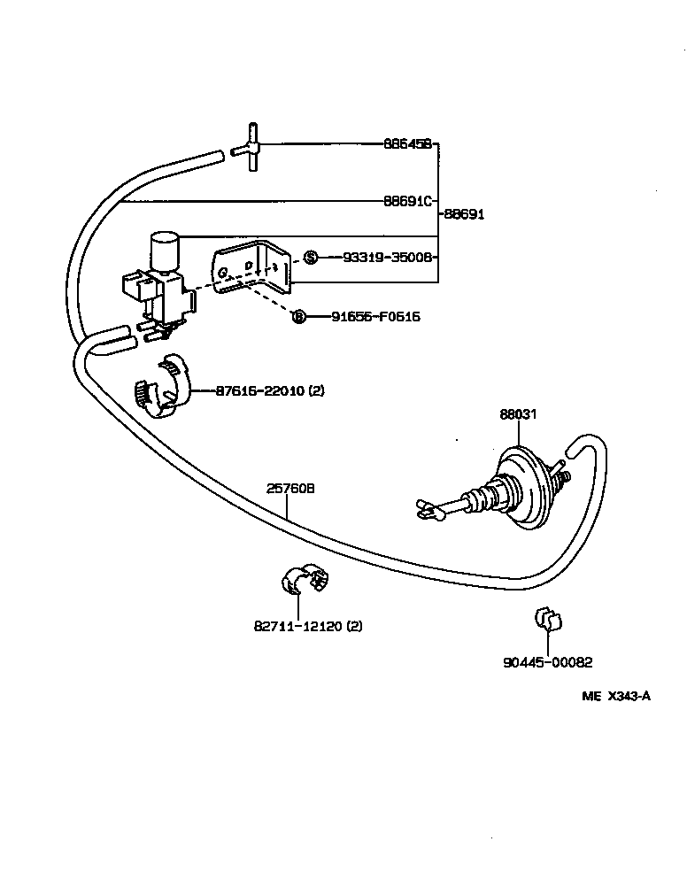 Exploded illustration MEX343A