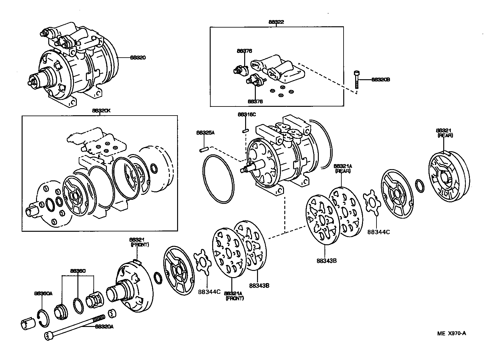Exploded illustration MEX970A