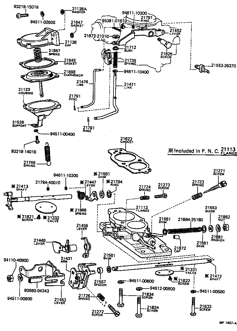 Exploded illustration MF1407A