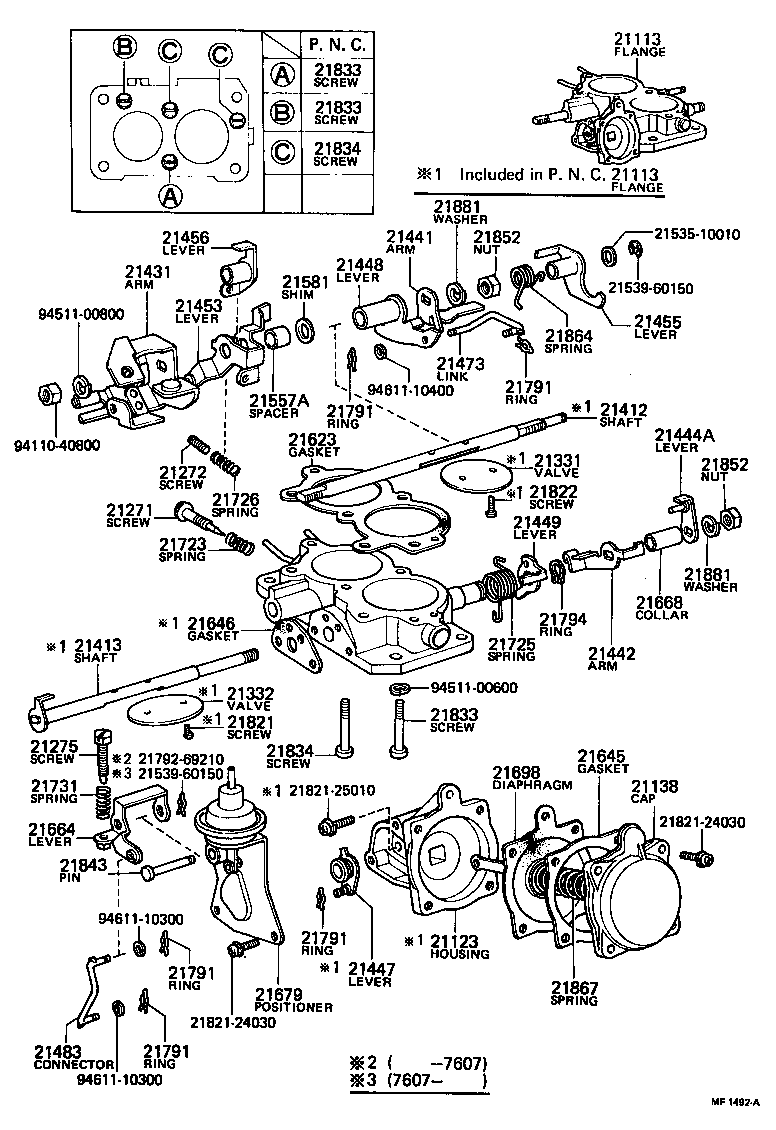 Exploded illustration MF1492A