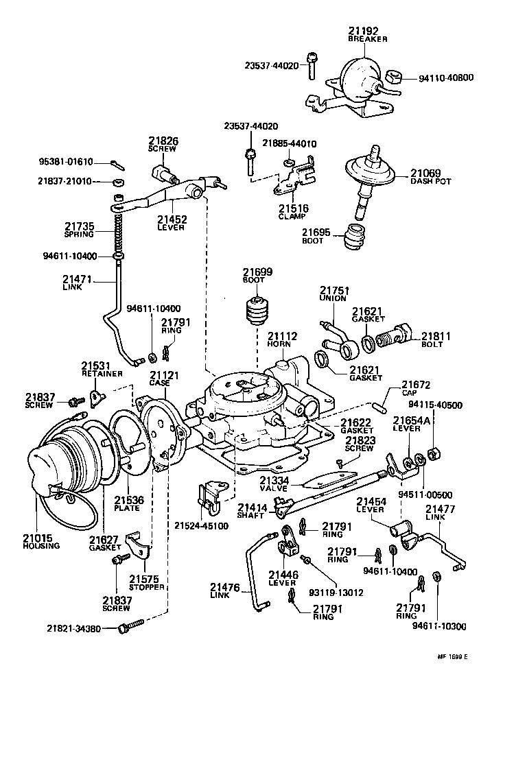 Exploded illustration MF1699E