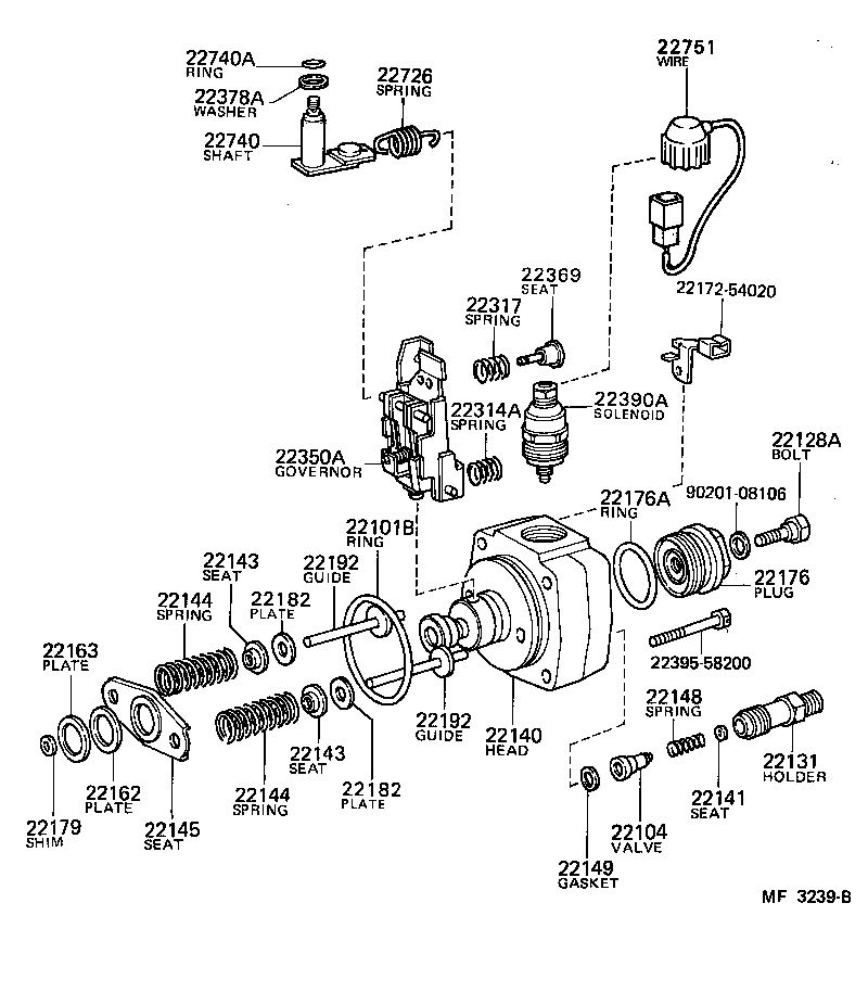 Exploded illustration MF3239B