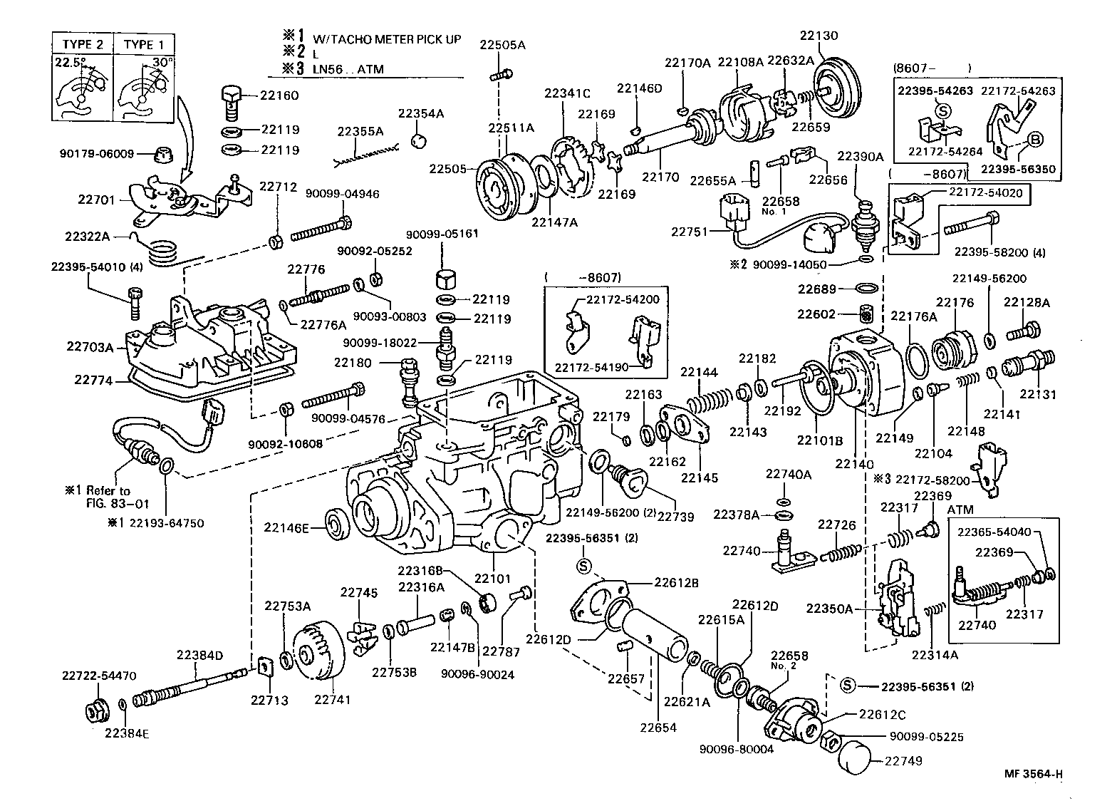 Exploded illustration MF3564H