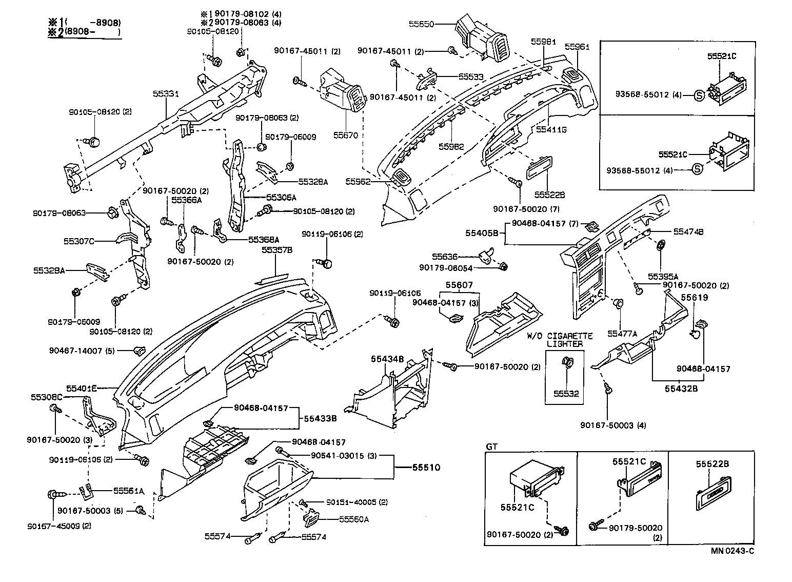 Exploded illustration MN0243C