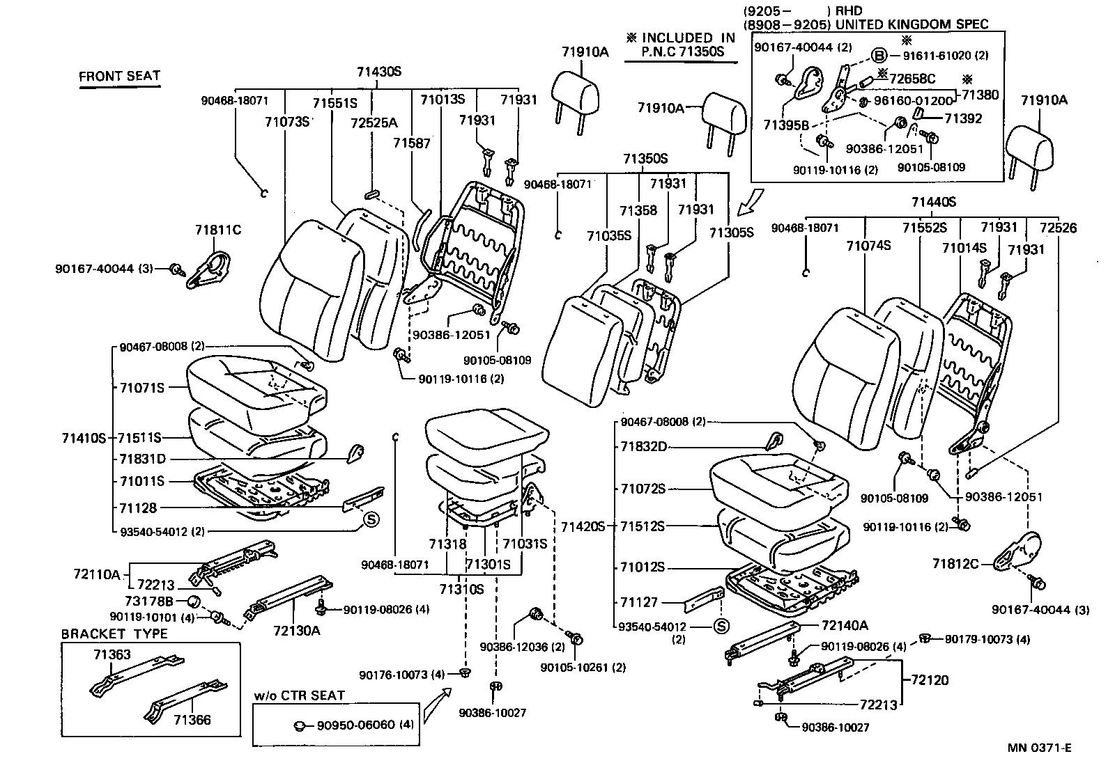 Exploded illustration MN0371E
