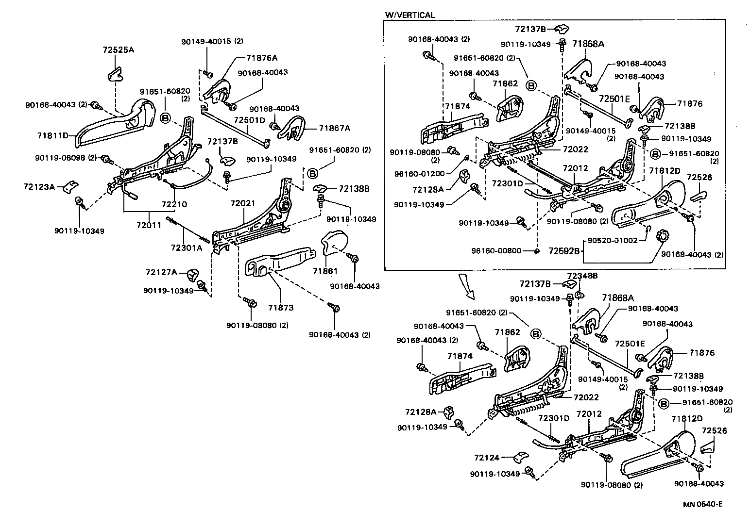 Exploded illustration MN0540E