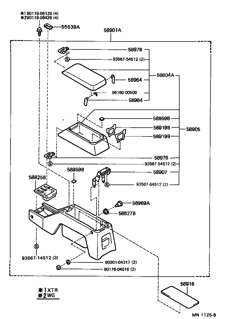Exploded illustration MN1125B