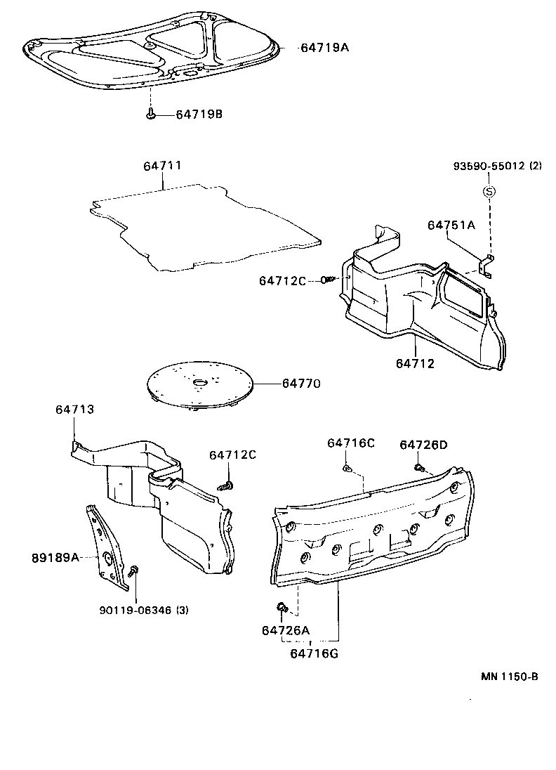 Exploded illustration MN1150B