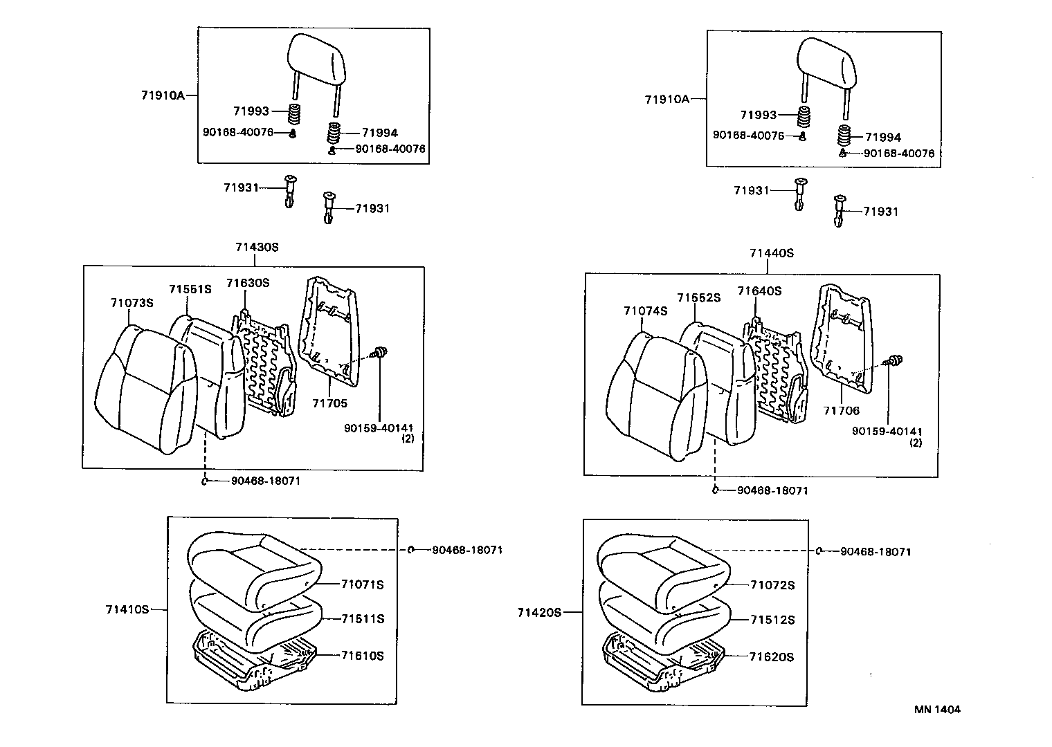 Exploded illustration MN1404