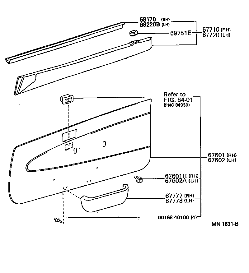 Exploded illustration MN1631B