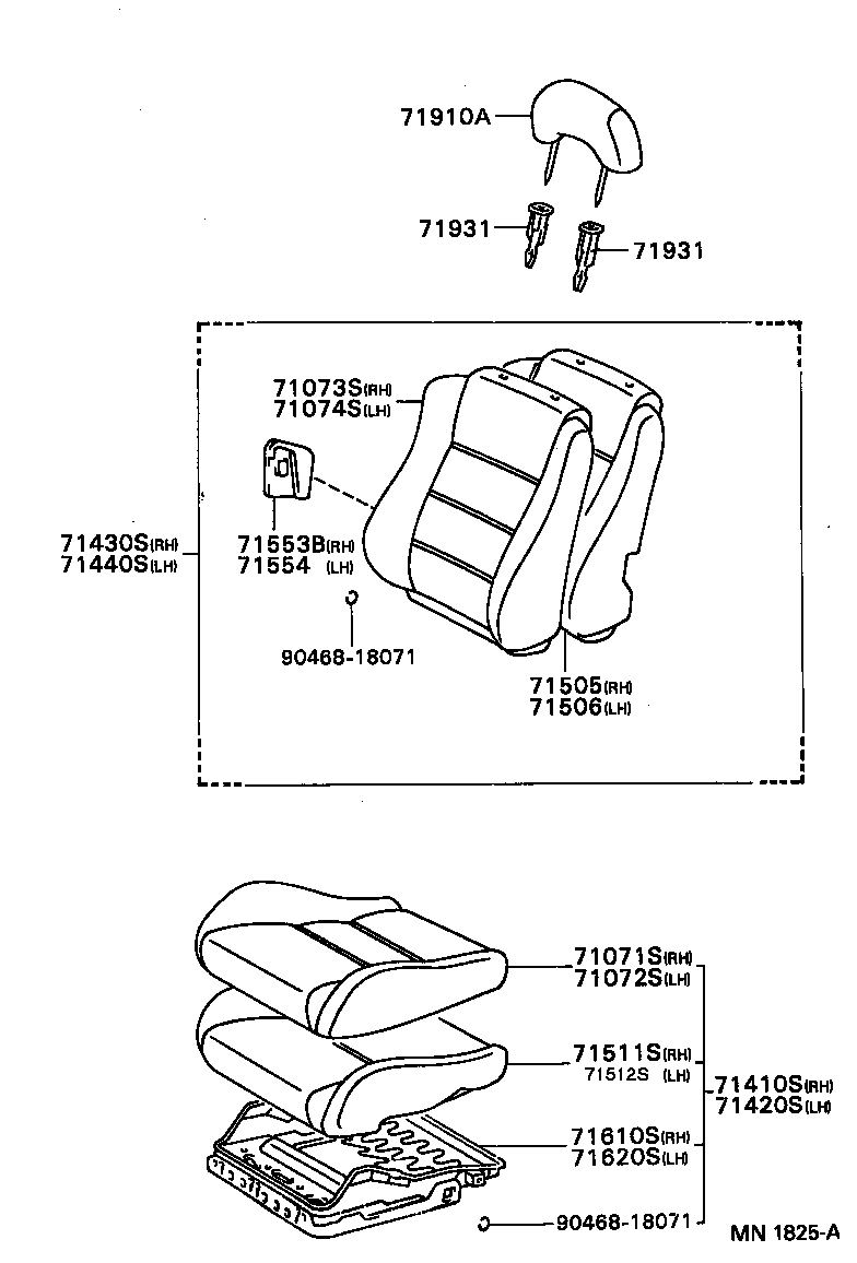 Exploded illustration MN1825A