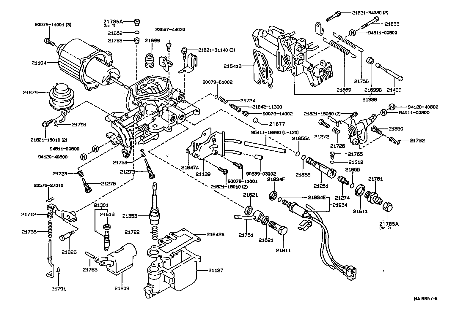 Exploded illustration NAB857B