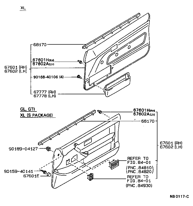 Exploded illustration NB0117C