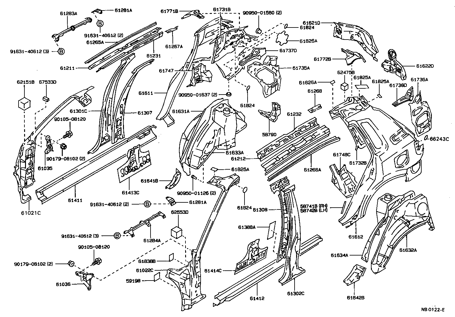 Exploded illustration NB0122E