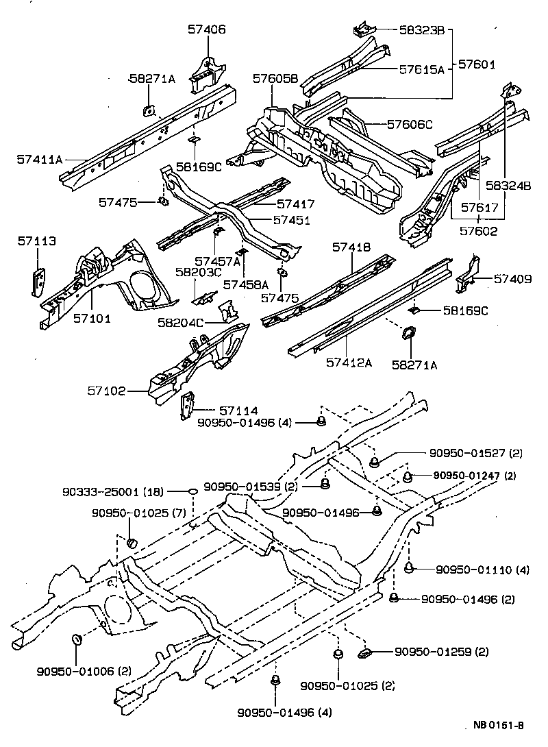 Exploded illustration NB0151B