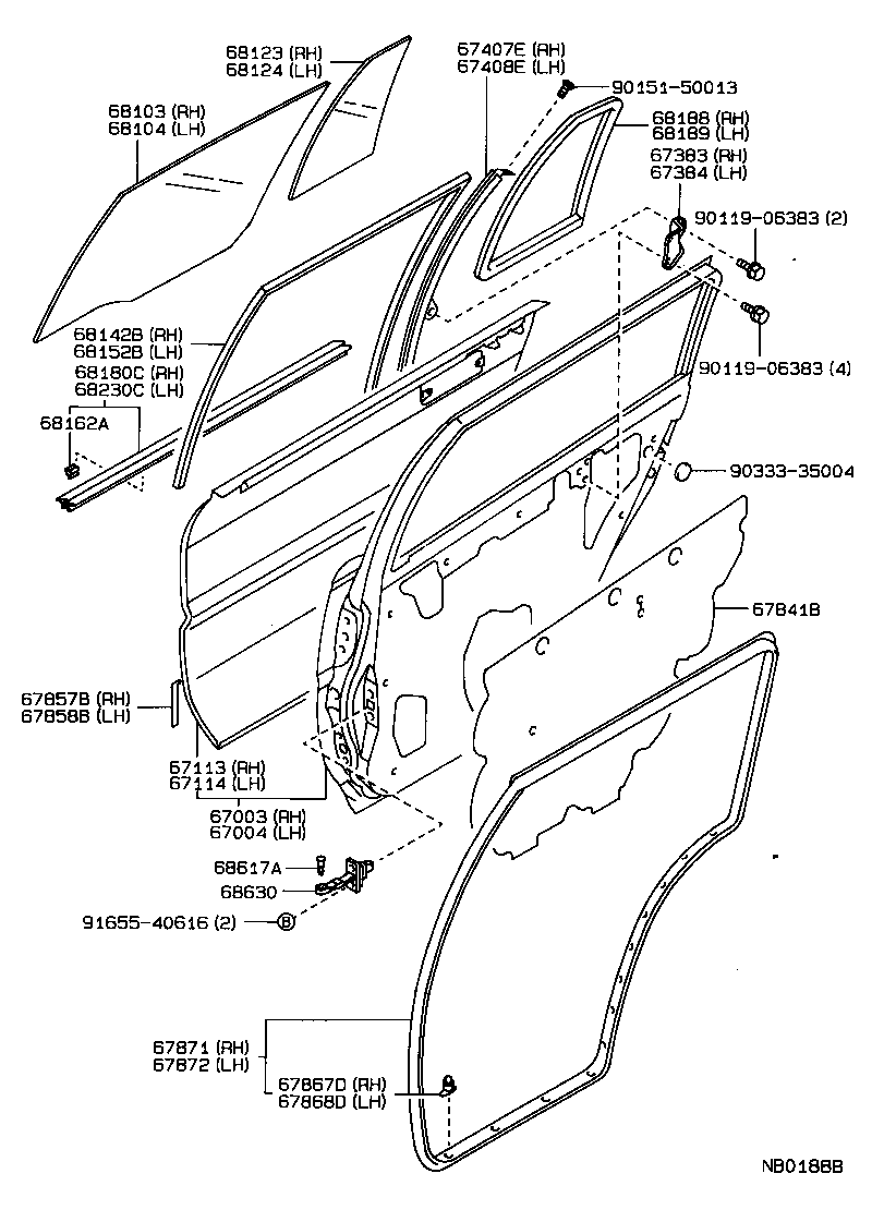 Exploded illustration NB0188B
