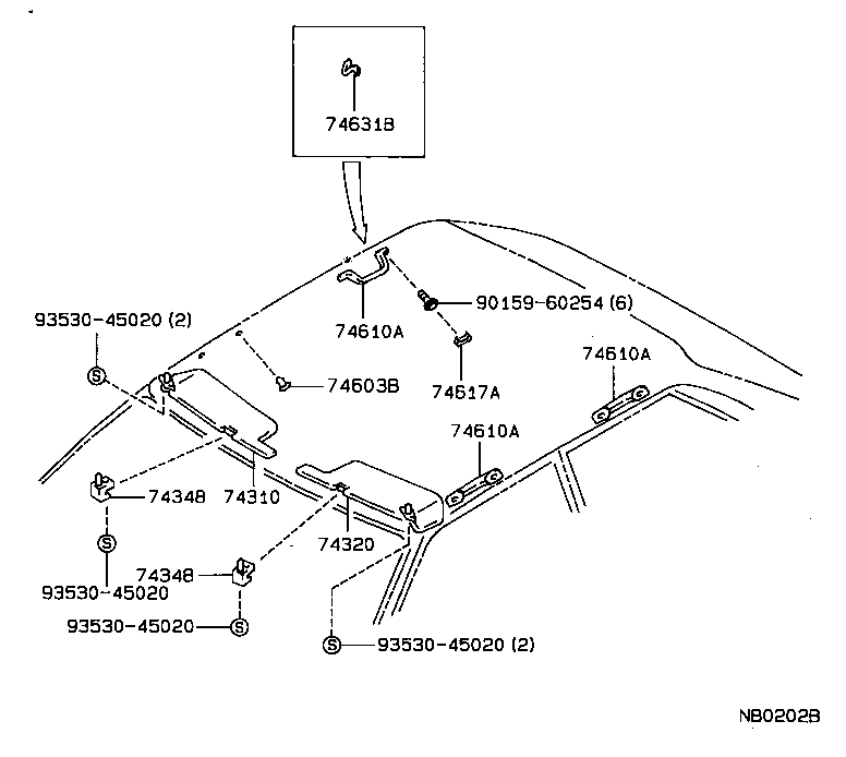 Exploded illustration NB0202B