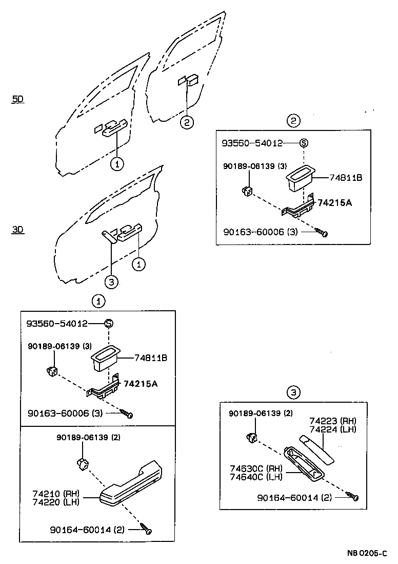 Exploded illustration NB0205C