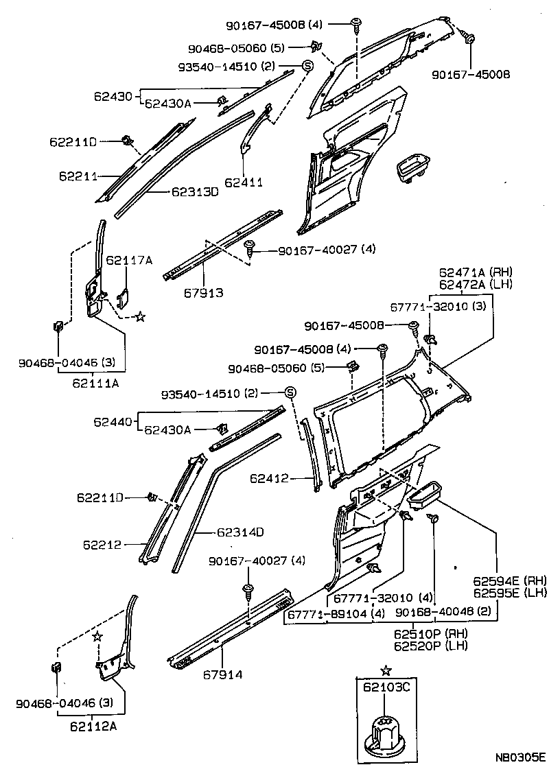 Exploded illustration NB0305E