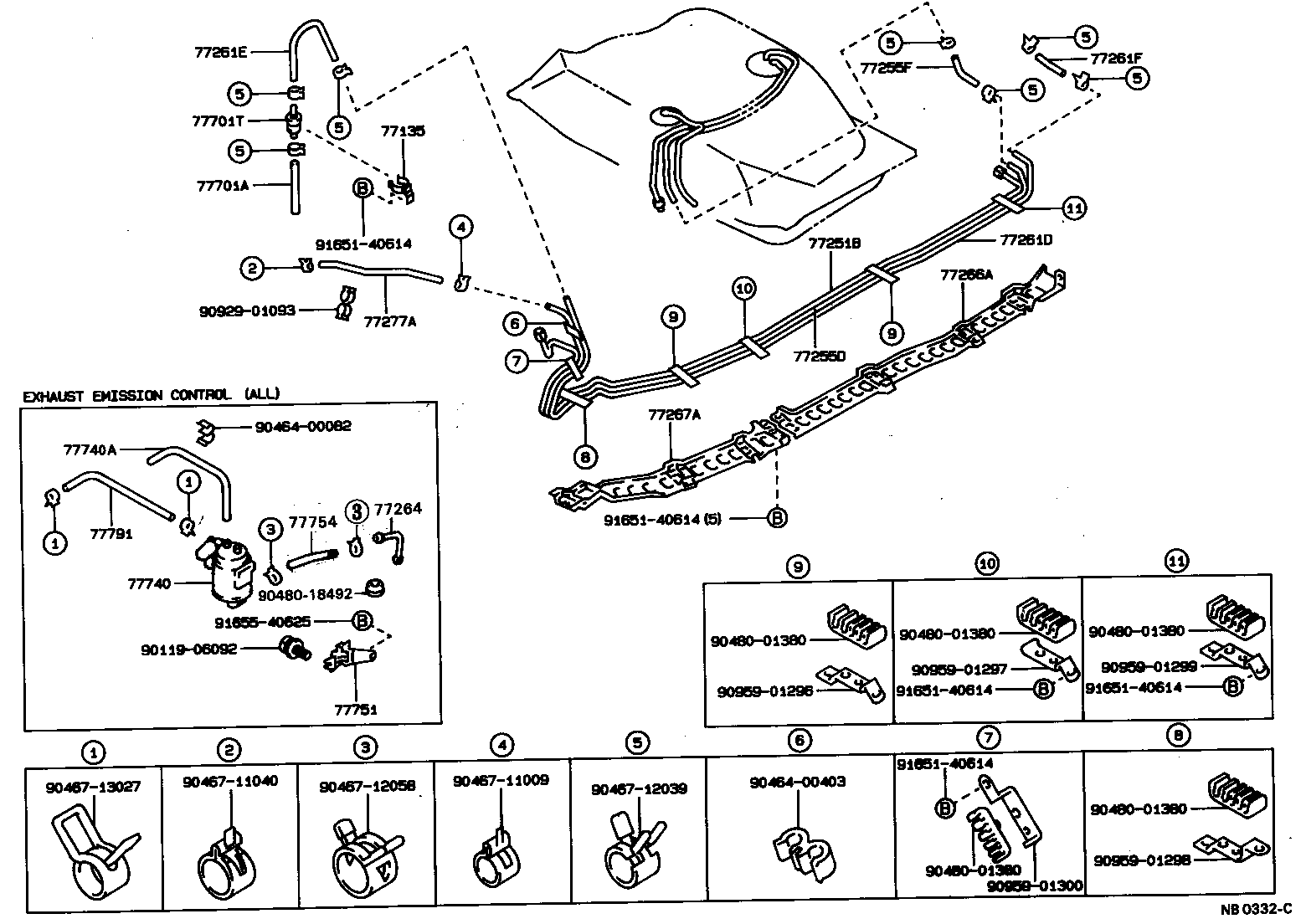 Exploded illustration NB0332C