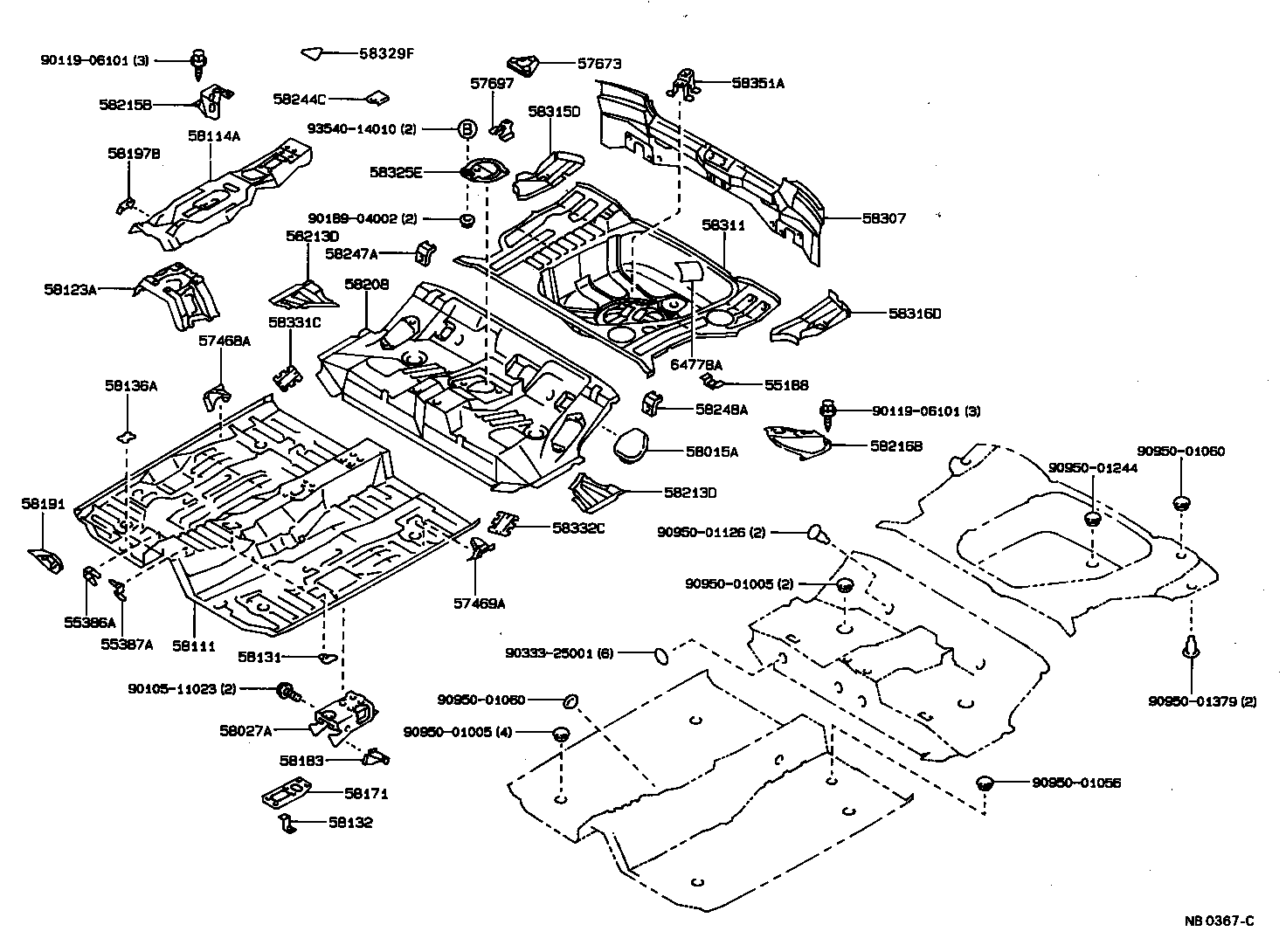 Exploded illustration NB0367C