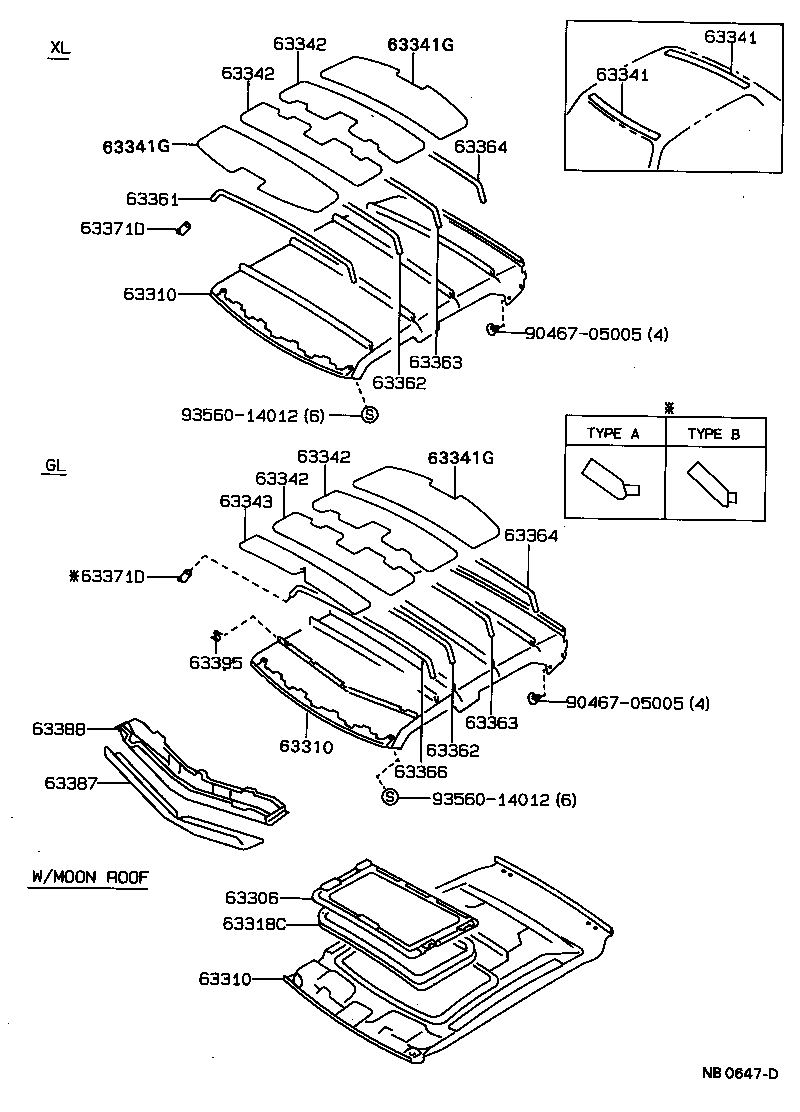 Exploded illustration NB0647D
