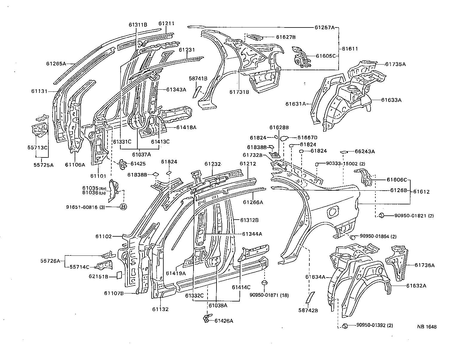 Exploded illustration NB1648